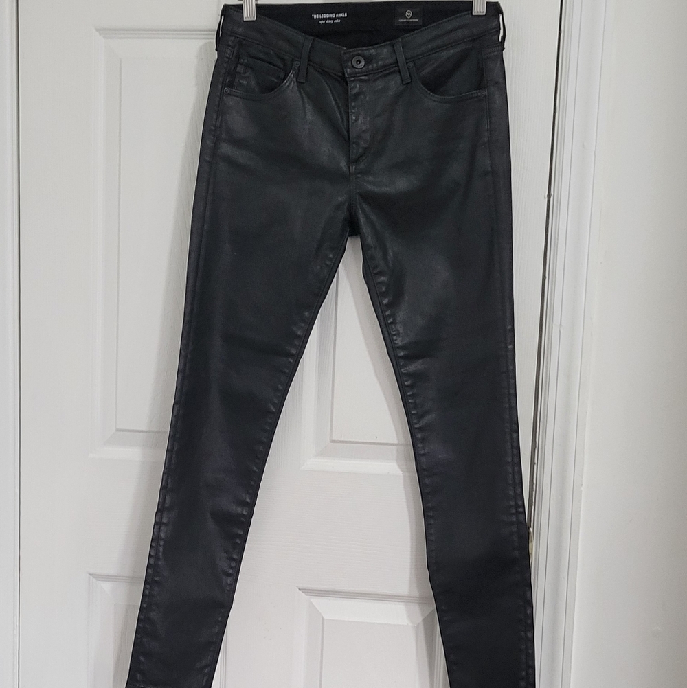 Sleek Black Leather Pants